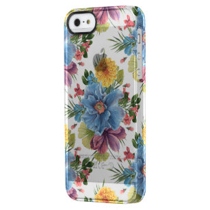 Colourful Flowers Bouquet Seamless Pattern GR4 Clear iPhone SE/5/5s Case