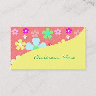Colourful Flowers Business Cards