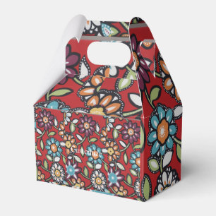 colourful flowers candy tin favour box