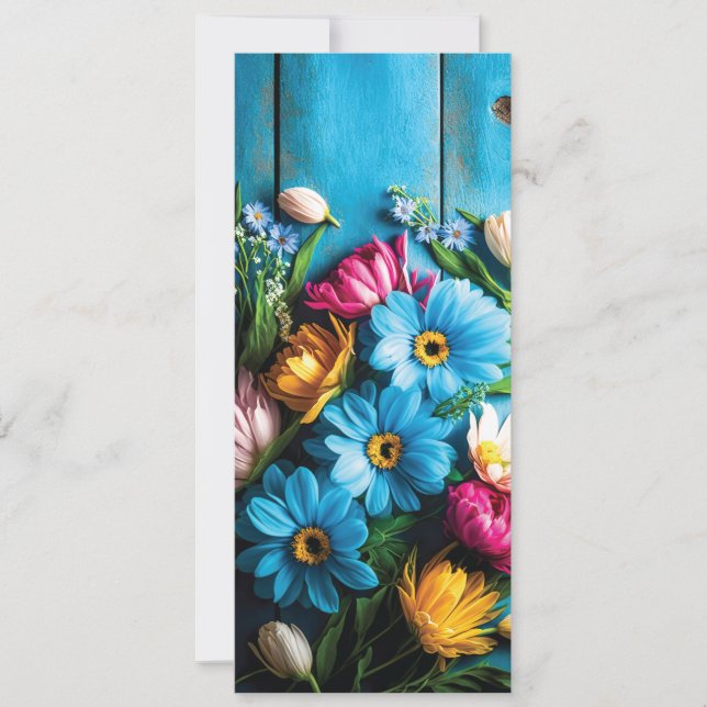 Colourful Flowers Card (Front)