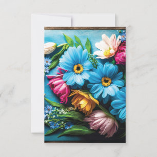 Colourful Flowers Card