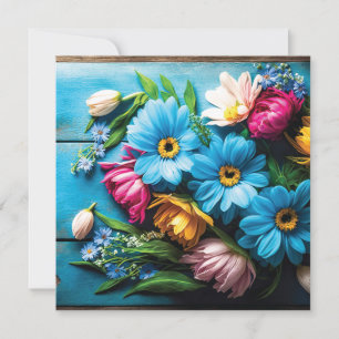 Colourful Flowers Card