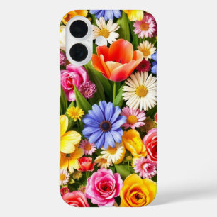 Colourful Flowers iPhone 16 Case