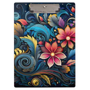 Colourful Flowers Clipboard