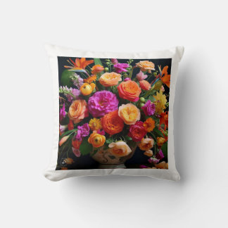 Colourful flowers cushion