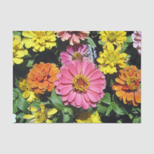 Colourful Flowers Custom 10lb Tissue Paper, White Tissue Paper