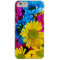 Colourful Flowers, Daisies - Blue Yellow Pink