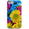 Colourful Flowers, Daisies - Blue Yellow Pink