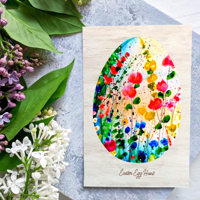 Colourful FLOWERS Easter Egg Hunt Brunch  Invitation (Creator Uploaded)