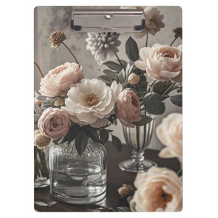 Colourful flowers Elegant vintage-inspired floral  Clipboard