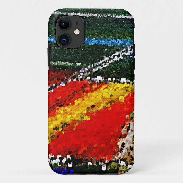 Colourful Flowers Field Painting iPhone Case (Back)