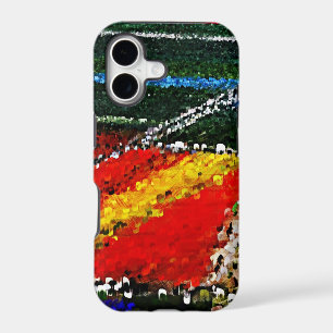 Colourful Flowers Field Painting iPhone Case