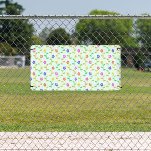 Colourful Flowers, Floral Pattern, Greenery, Boho Banner