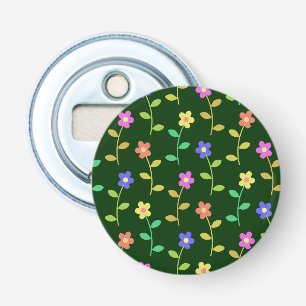 Colourful Flowers, Floral Pattern, Greenery, Boho Bottle Opener
