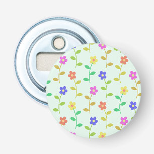 Colourful Flowers, Floral Pattern, Greenery, Boho Bottle Opener