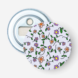Colourful Flowers, Floral Pattern, Greenery, Boho Bottle Opener