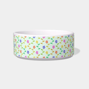Colourful Flowers, Floral Pattern, Greenery, Boho Bowl