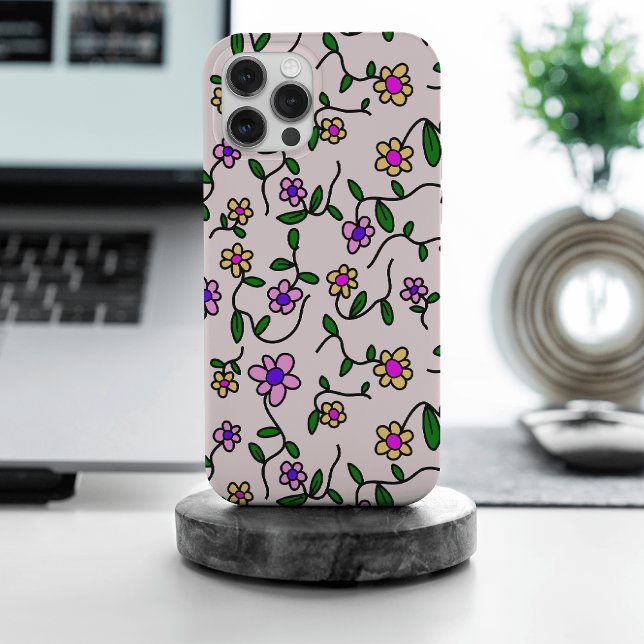 Colourful Flowers, Floral Pattern, Greenery, Boho Case-Mate iPhone Case (Creator Uploaded)