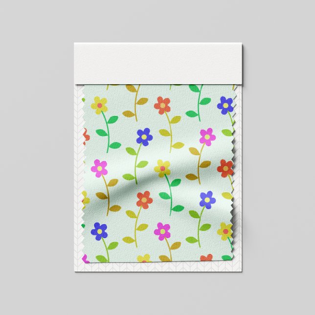 Colourful Flowers, Floral Pattern, Greenery, Boho Fabric (Creator Uploaded)