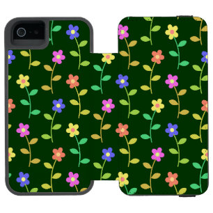 Colourful Flowers, Floral Pattern, Greenery, Boho Incipio Watson™ iPhone 5 Wallet Case