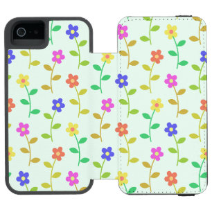 Colourful Flowers, Floral Pattern, Greenery, Boho Incipio Watson™ iPhone 5 Wallet Case