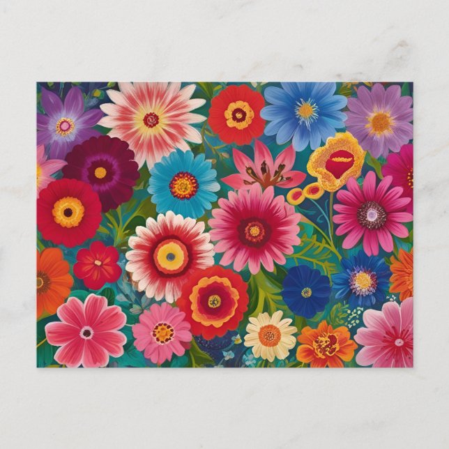 Colourful Flowers for Any Occasion  Postcard (Front)