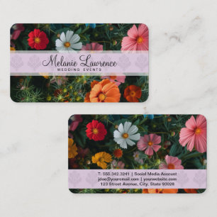Colourful Flowers Garden Nature Business Card