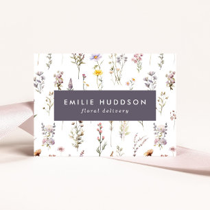 Colourful Flowers, Greenery, Floristry, Flower Sho Business Card