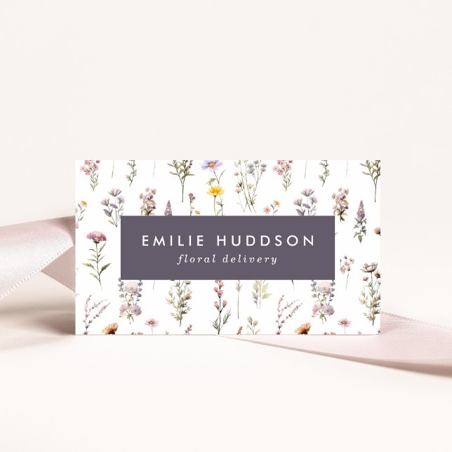 Colourful Flowers, Greenery, Floristry, Flower Sho Business Card (Creator Uploaded)