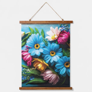 Colourful Flowers Hanging Tapestry