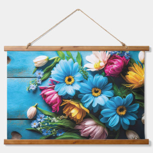 Colourful Flowers Hanging Tapestry