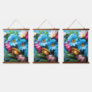 Colourful Flowers Hanging Tapestry