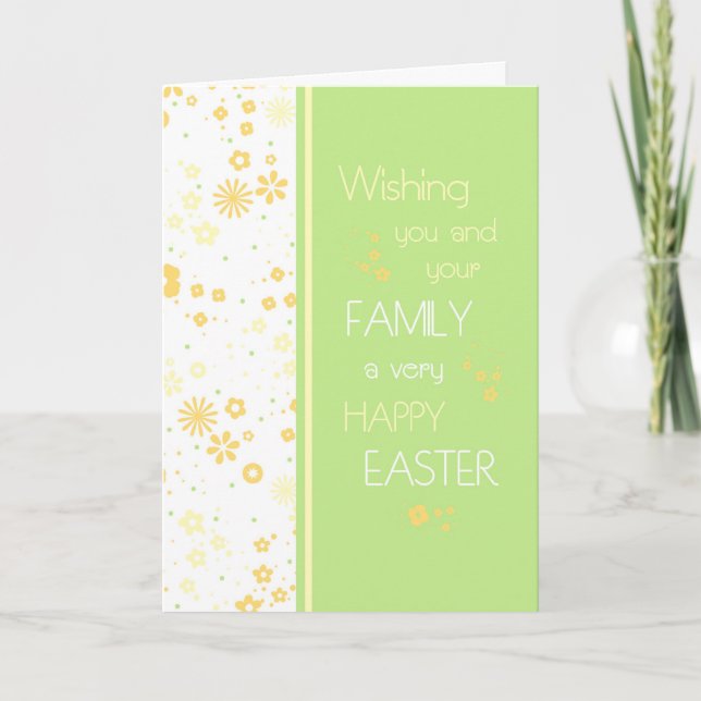 Colourful Flowers Happy Easter Card (Front)