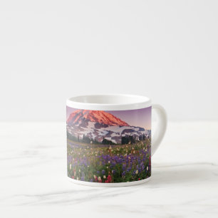 Colourful Flowers in Rainier National Park Espresso Cup
