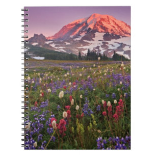 Colourful Flowers in Rainier National Park Spiral Notebook