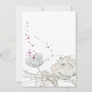 colourful flowers leaves sketch save the date
