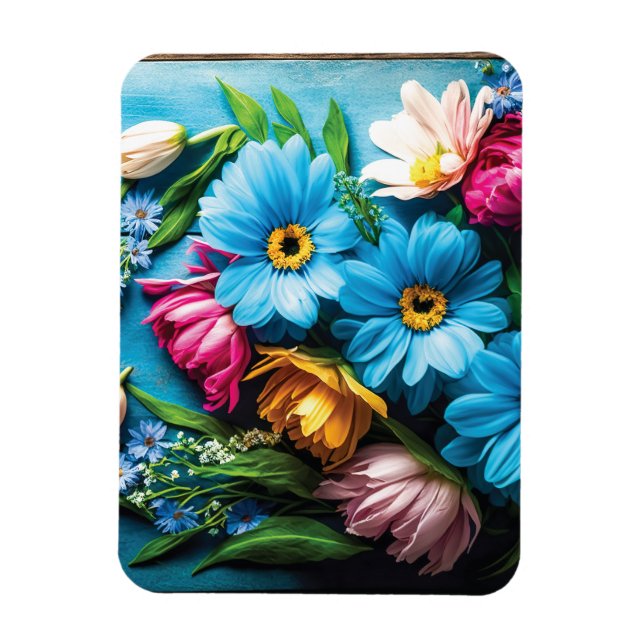 Colourful Flowers Magnet (Vertical)