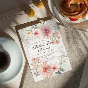 Colourful Flowers Mother's Day Brunch Invitation