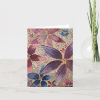 Colourful Flowers Note Card