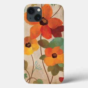 Colourful Flowers on an Off White Background iPhone 13 Case