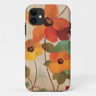 Colourful Flowers on an Off White Background iPhone 11 Case
