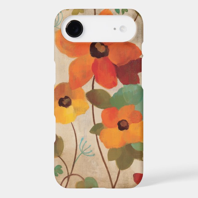 Colourful Flowers on an Off White Background Case-Mate iPhone Case (Back)