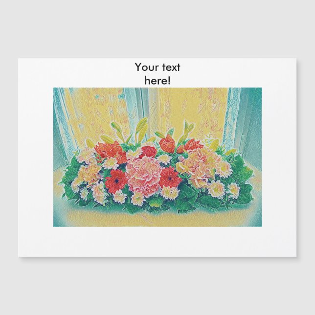 Colourful flowers painting (Front)