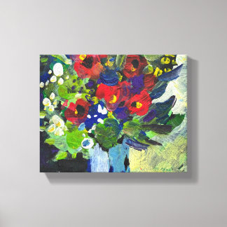 Colourful flowers painting canvas print