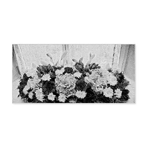 Colourful flowers painting self-inking stamp