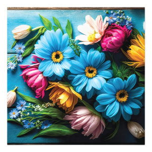 Colourful Flowers Photo Print