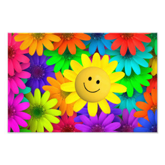 Colourful flowers photo print