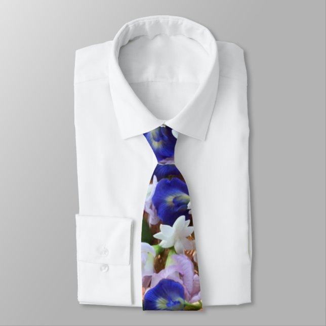 Colourful Flowers Photo     Tie (Tied)