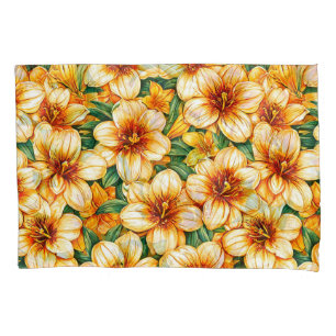 Colourful flowers pillowcase
