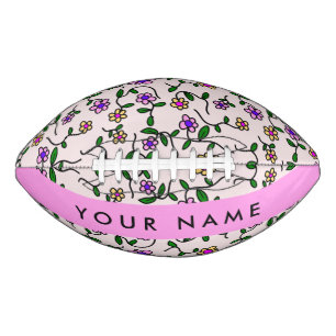 Colourful Flowers, Pink Background, Pink Football
